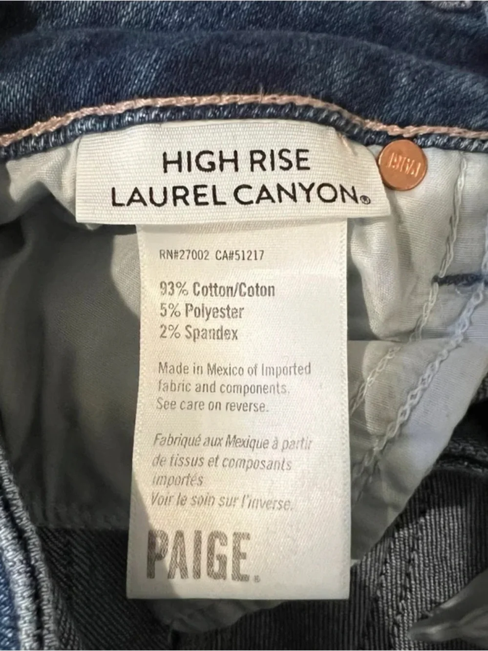 EUC PAIGE High Rise Laurel Canyon 32” Bootcut Jeans in Haze Size 24